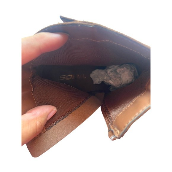 New Women Soda Dimple Cognac Suede Round Toe Fringe Western Ankle Bootie Size 10 - Picture 7 of 8